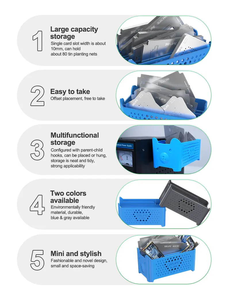 RELIFE RL-001S Tin-planting net storage box Storage Rack Holder Multifunctional Organizer RC Repair Tools