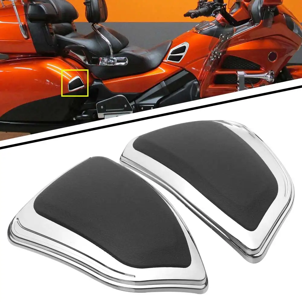 Protectores de alforjas traseras cromados para motocicleta, protectores de plástico ABS para Honda Gold Wing Audio/Comfort/Navi/ABS GL1800HPNA 2012-17