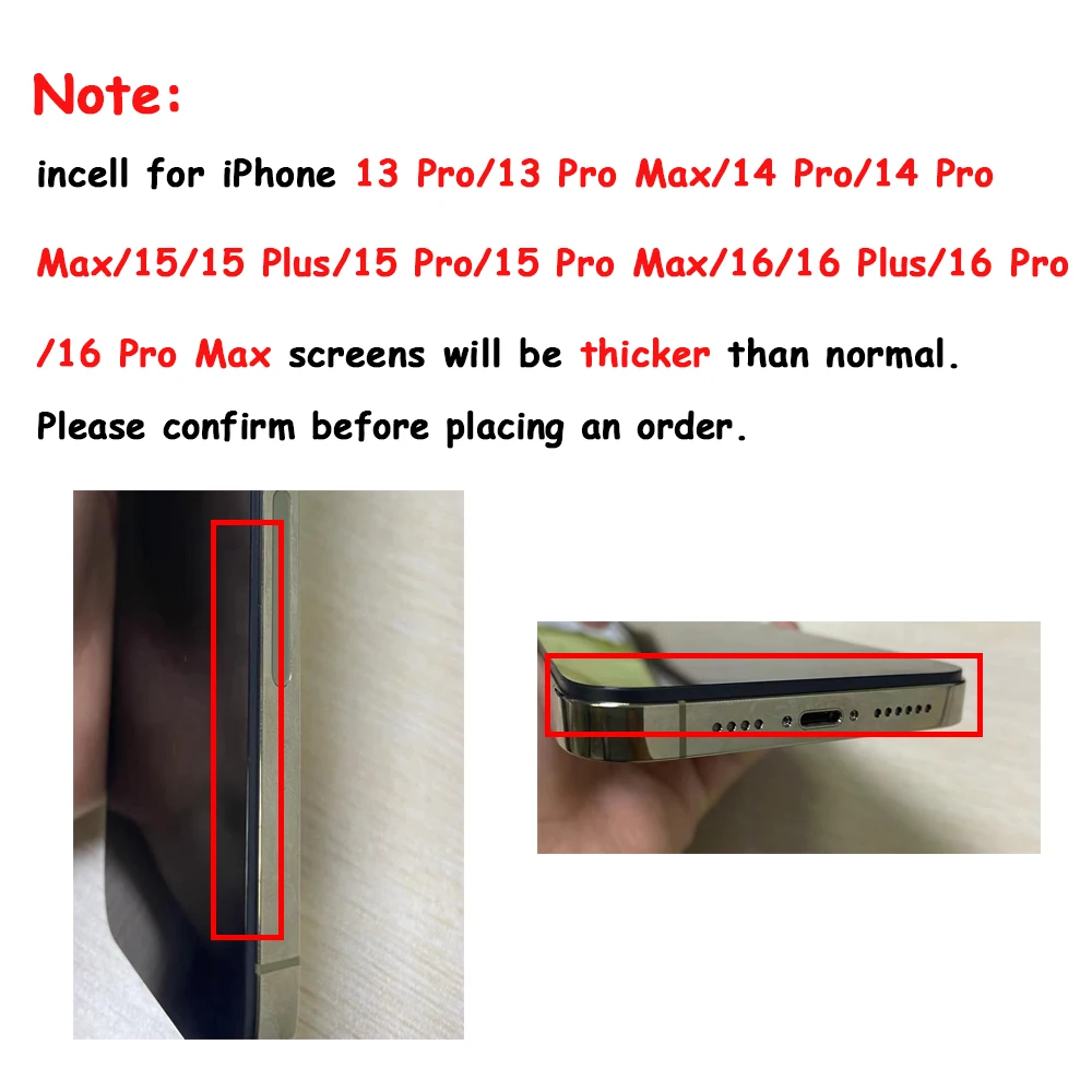 2 Stück Großhandel JK Incell LCD Soft OLED für iPhone X XR 11 Pro 12 13 14 15 16 Plus Ersatz-Display Touchscreen – Detail 2