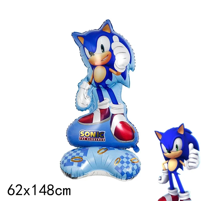 Heißverkaufte Igel 3D Sonic Aluminiumfolienballons für Party, Geburtstag, Dekoration, Babyparty, Zubehör und Geschenke für Jungen