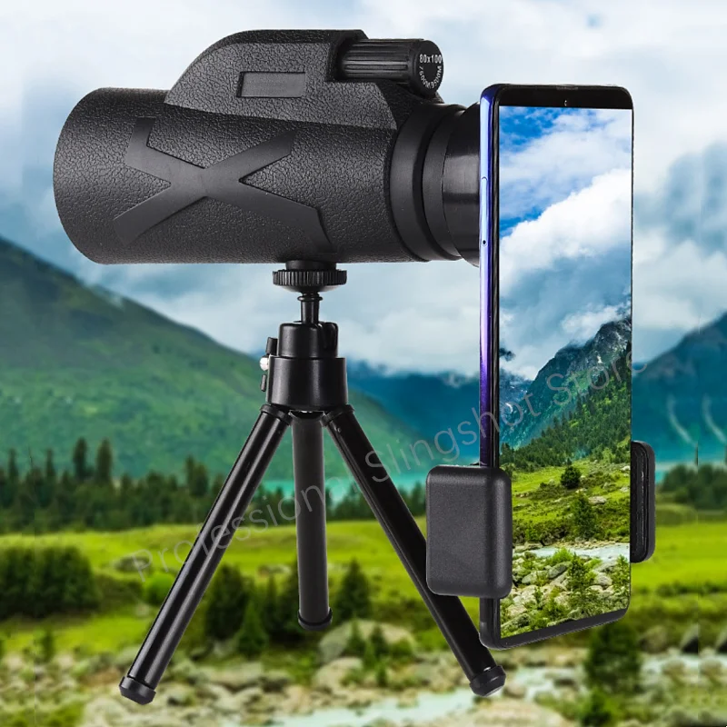 

80x100 Zoom 50000M Portable Powerful Binoculars Remote Professional Telescopes Monocular Telescopes Rain Resistant Hunting