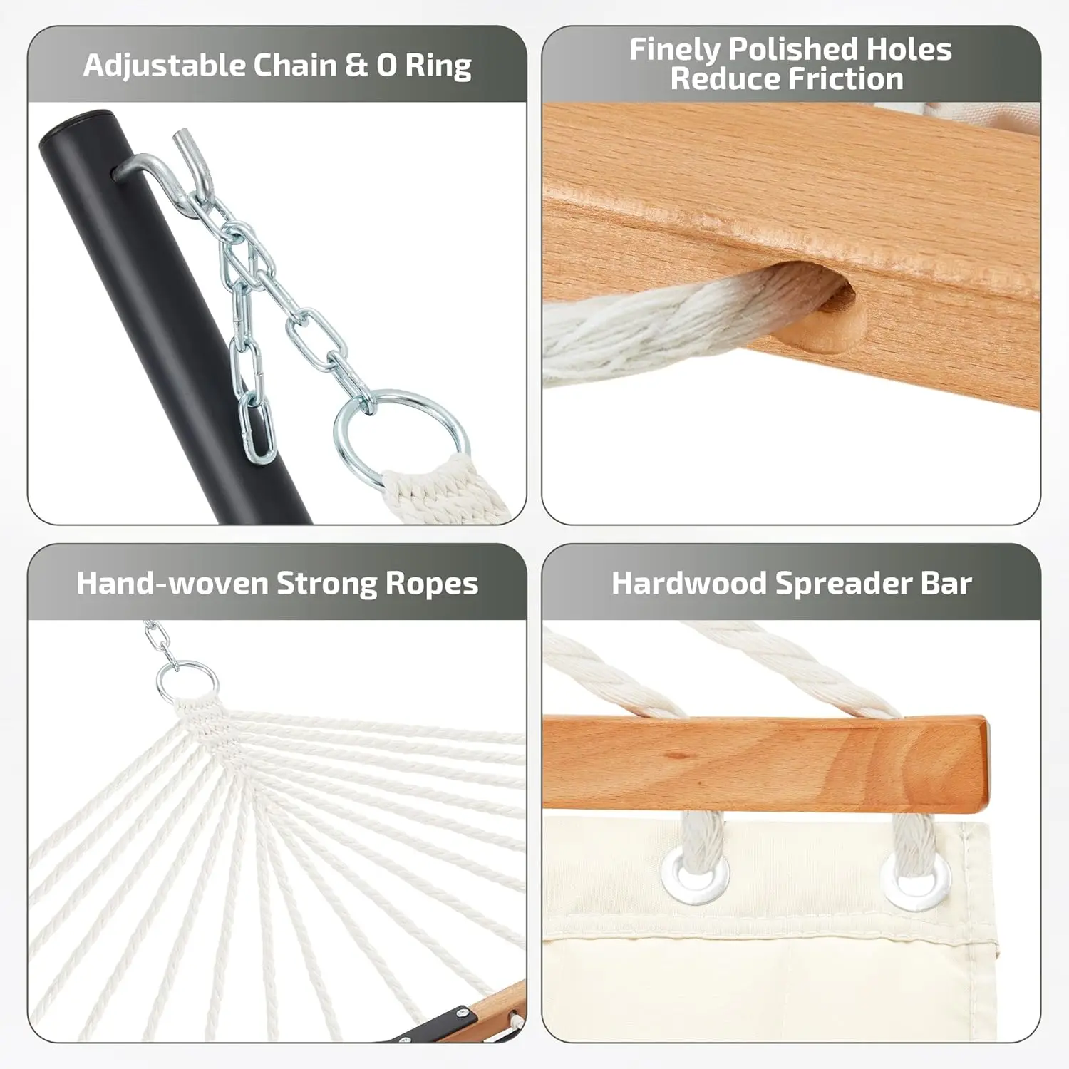 أرجوحة لشخصين مع حامل شديد التحمل، أرجوحة فناء خارجية مع حامل فولاذي محمول، أراجيح مزدوجة كبيرة، سعة 480 رطل