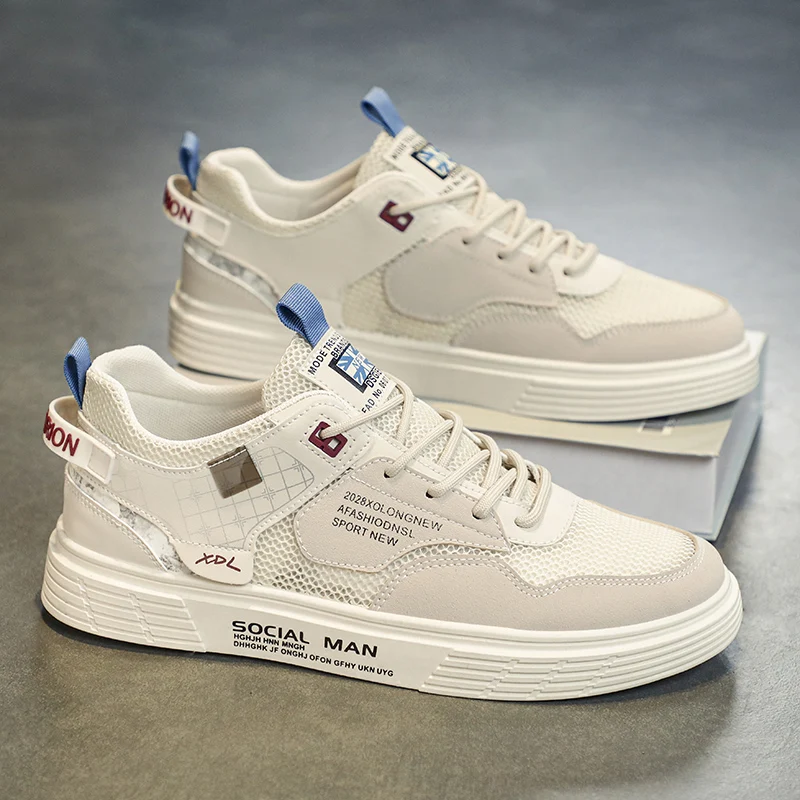 

Men's Summer 2026 Trendy Breathable Mesh Running Casual Shoes Youth High Help Glue Adhesive Rubber Bottom Canvas Shoes