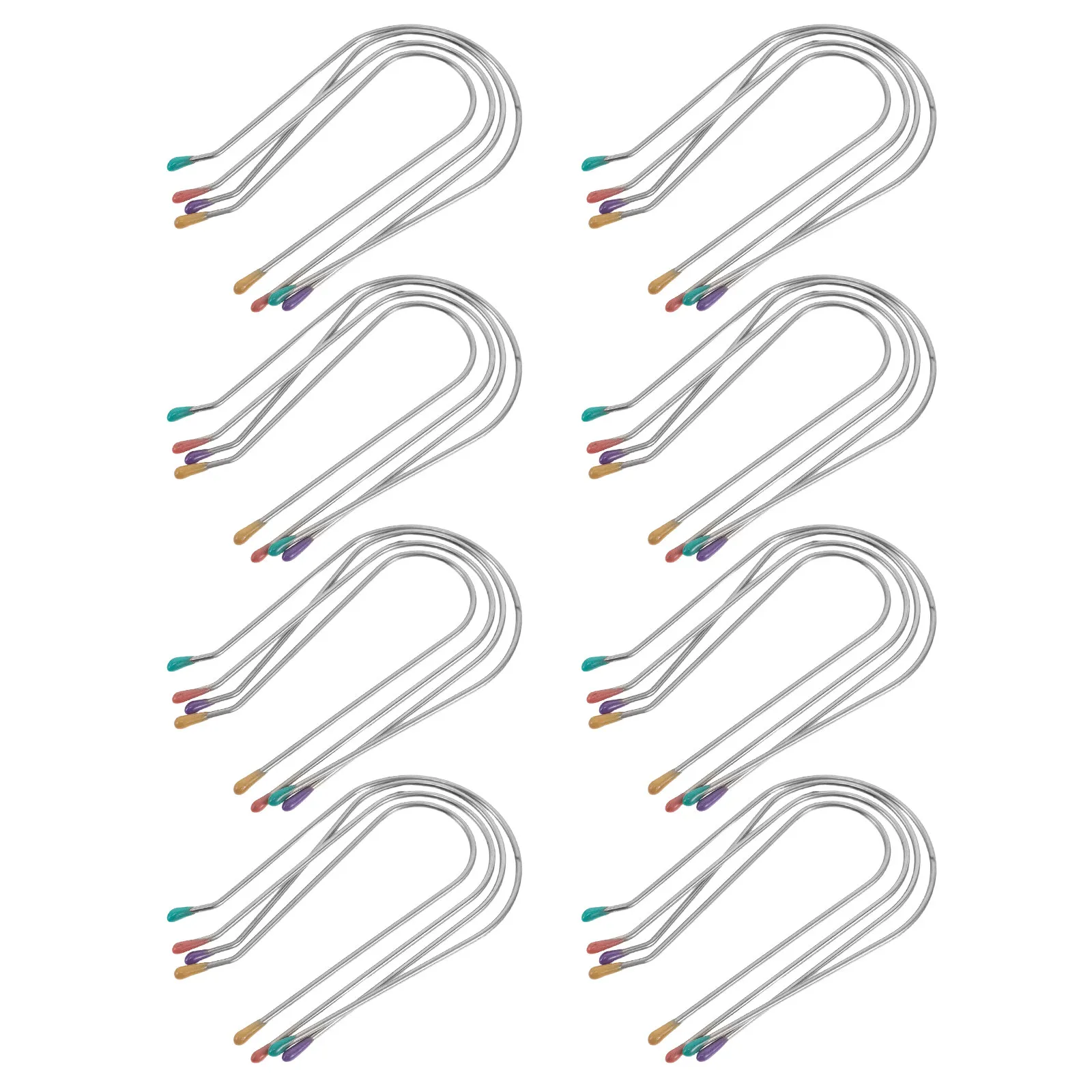 

32Pcs Hot Roller Clips Stainless Steel Electric Curler Replacement U Shaped Quick Heat Rollers Pins Hair Styling Clips 1-1.75