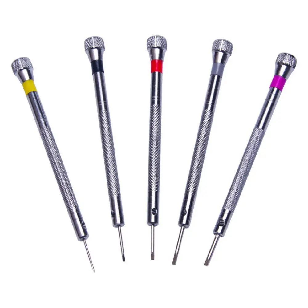Aluminium Stainless Steel Watchmakers Screwdrivers Flathead 0.8mm-1.6mm Watch Repair Screwdriver Detachable Durable