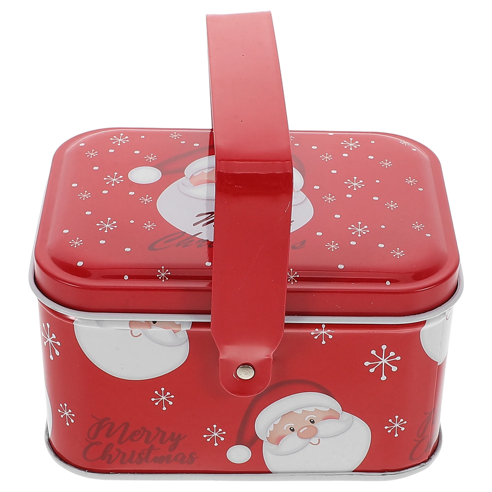 

1pcs Christmas Tin Box Holiday Metal Container For Cookies Candy Storage Biscuit Jar Xmas Treats Party Favors Gift Packaging