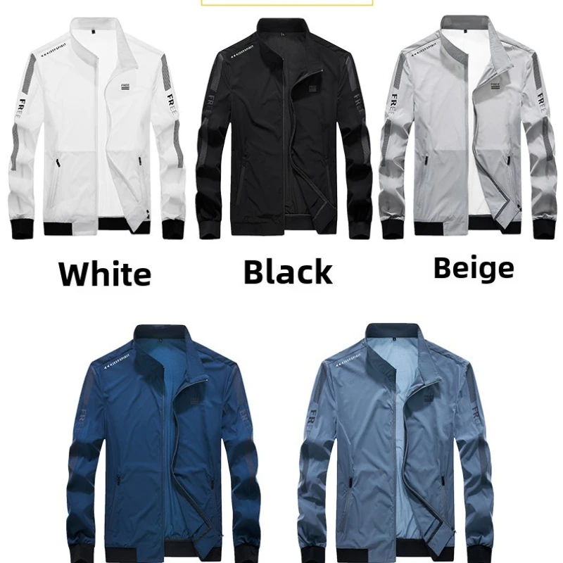 Ice Silk Men Sunscreen Clothes Fashionable Printing Lightweight Comfortable Breathable Sports Skin Clothes Outdoor Hike Jackets