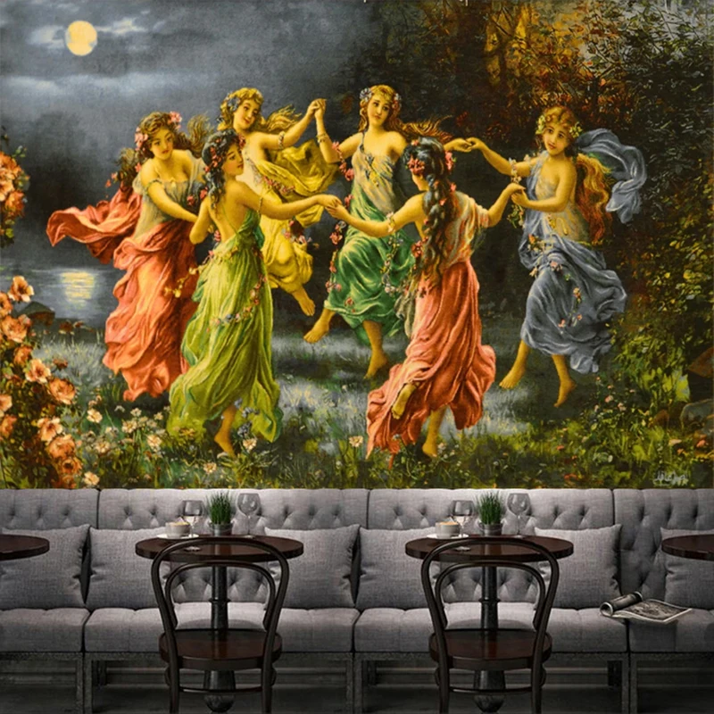 Custom Photo Classic European Style Character Figure Oil Painting Living Room Bedroom Home Decoration Wall Mural Wallpaper 3D