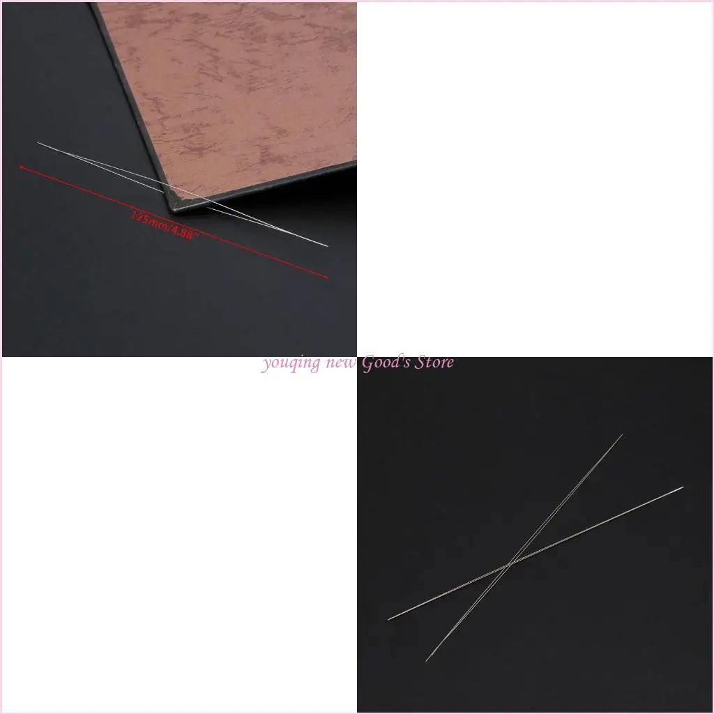 

57QA 10 Pcs Big Eye Beading Needles Metal Sewing Needles 12.5cm Threading Needle Embroidery Beading Needle for Jewelry Making