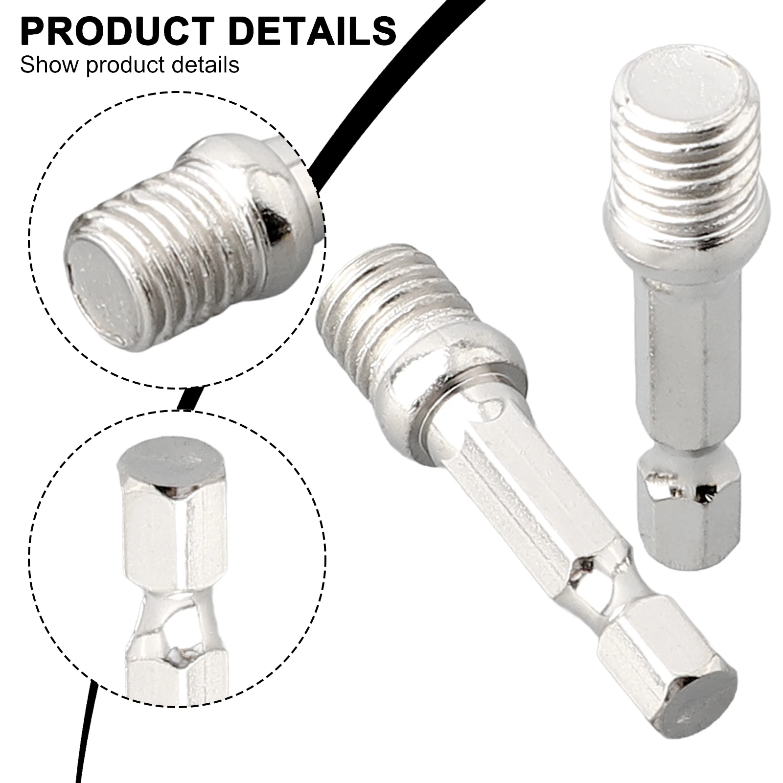 Drill Chuck Connecting Rod 2pcs Connecting Rod Adapter Hexagon M10 Metal Material Screwdriver For Extension Electric Drill