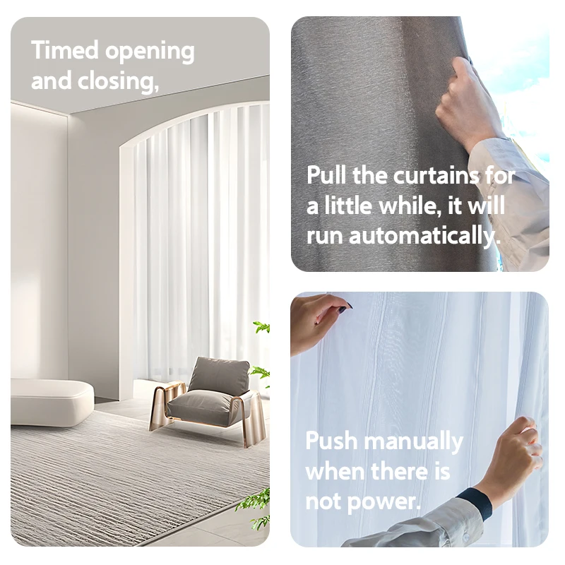 Zemismart Tuya Zigbee Smart Curtain Robot Electric Curtain Driver For Roman Rod I Type U Type Track Alexa Google Home Control