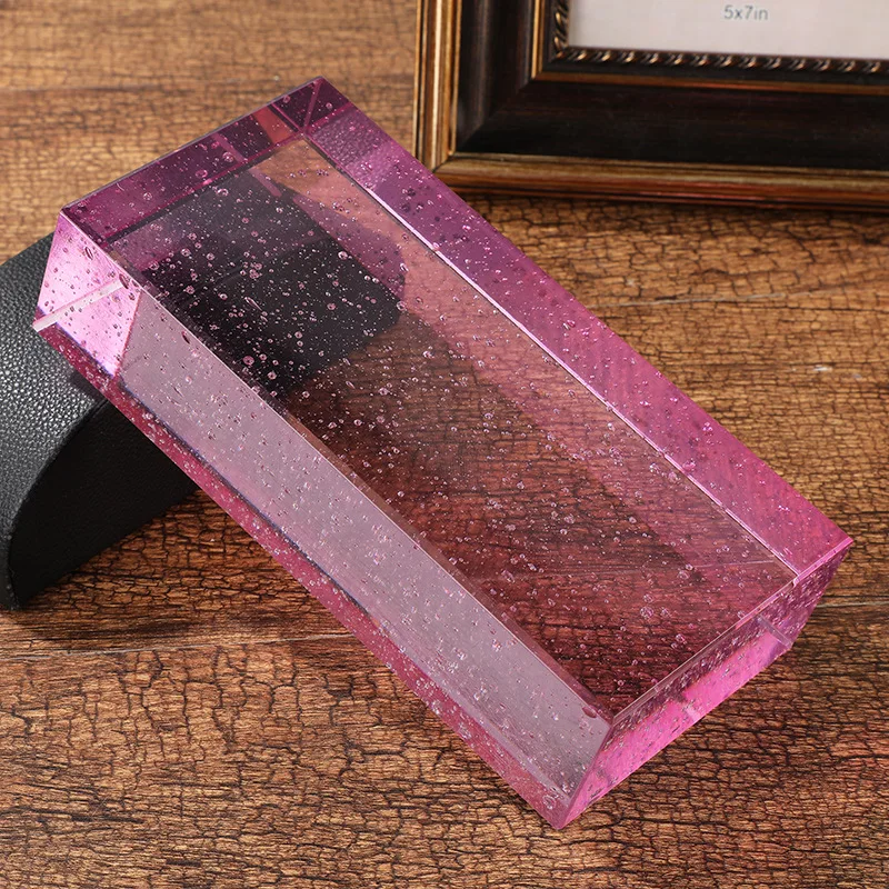 Partition Wall Background Wall Pink Crystal Glass Brick Multi-specification Solid Hot Melt Transparent Ice Pattern Light Transmi