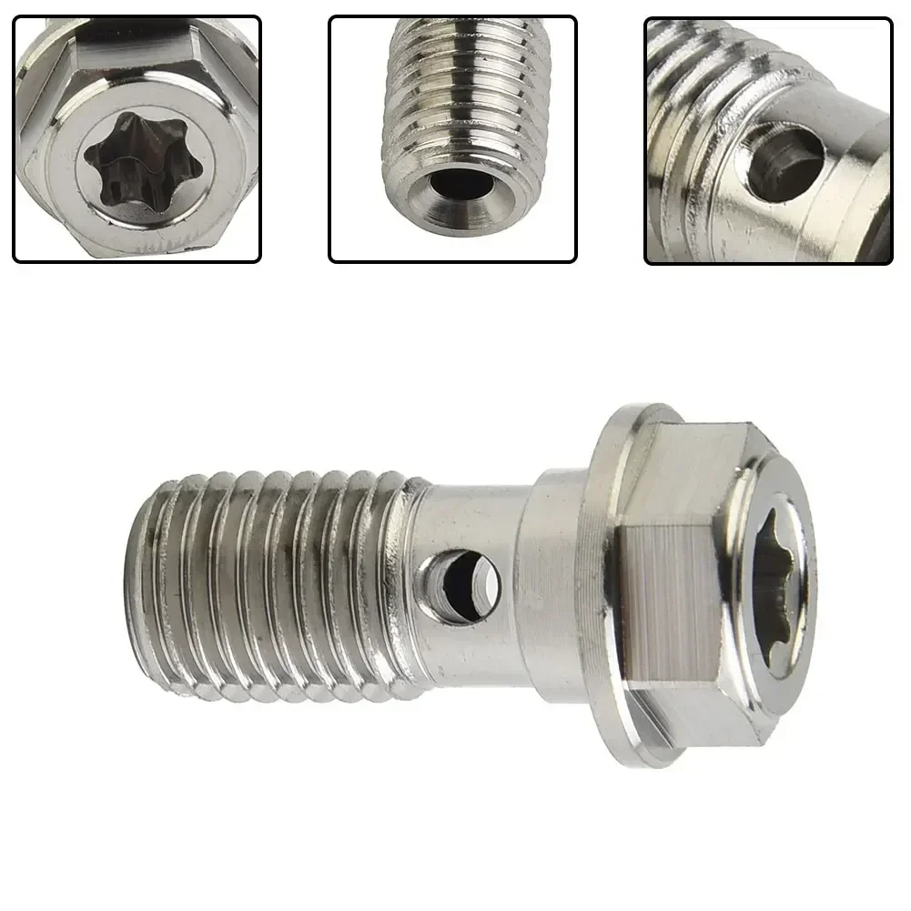 Bolt For Single Line Hydraulic Brake Systems For Honda For Kawasaki YMH Stainless Steel Bolt M10 X 1.25 Pitch27.3mm Thread