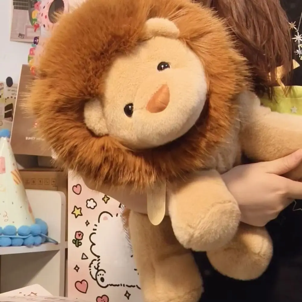 

New Design Soft Lion Animal Pillow Emotional Support Cute 15.8inch