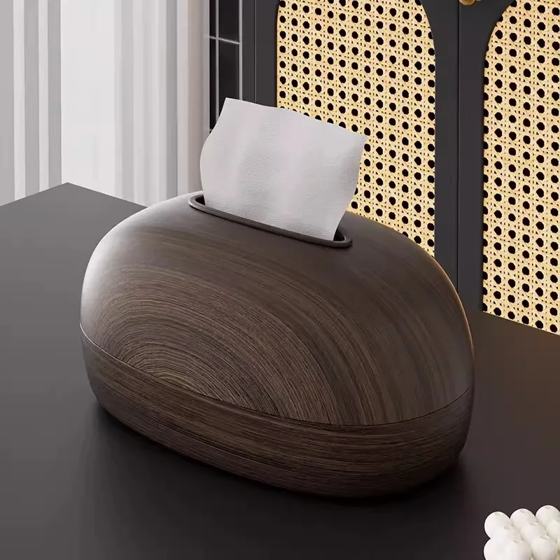 

Imitation Wood Grain Tissue Box, Plastic Material, Coffee Table, Desk Decoration Tissue Box, Bedside Table Tissue Box