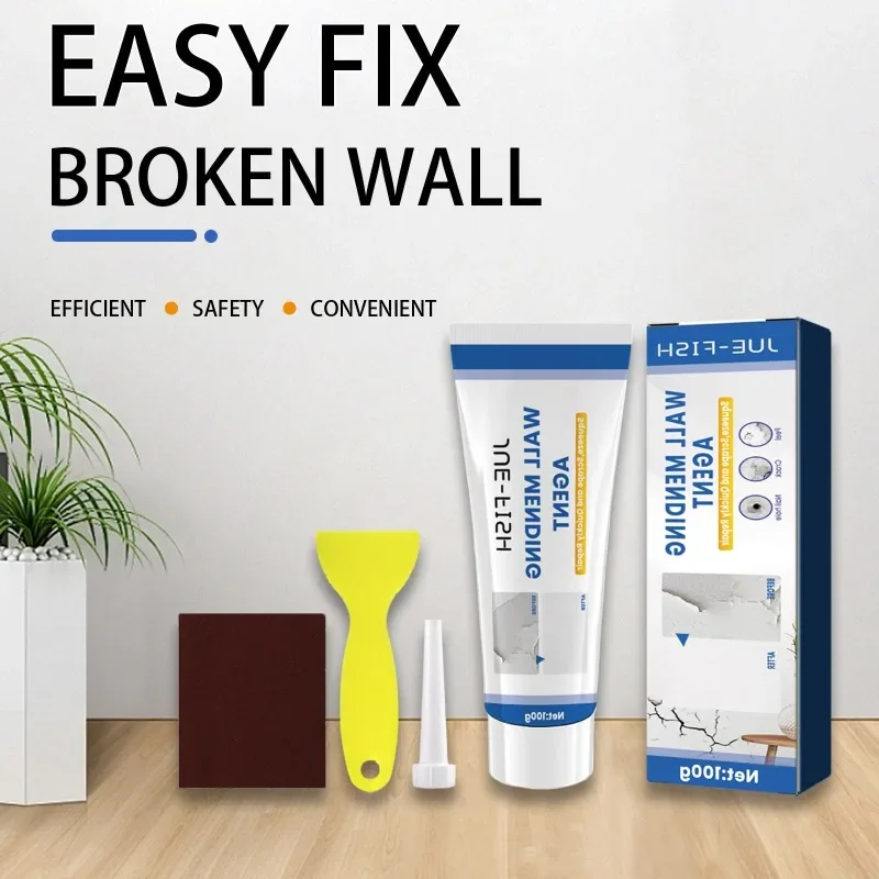 100g Wall Mending Agent Wall Repair Cream With Scraper Paint Valid Mouldproof Wall Crack Nail Quick-Drying Patch Restore