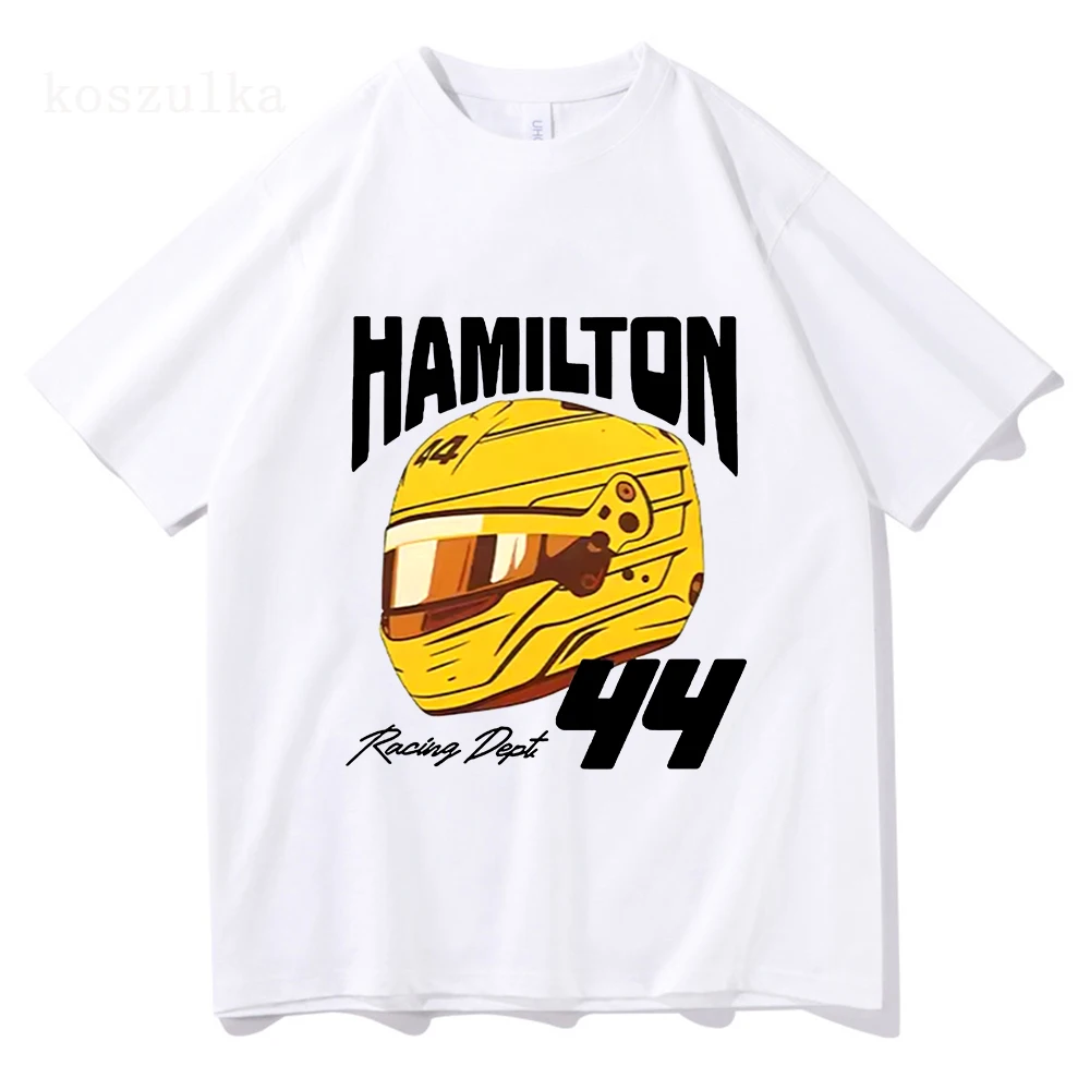 Lewis Hamilton Helmet T-shirt Men's Women's Summer Cotton Y2K Clothing Fashion Short-sleeved Top Unisex Streetwear - view 6