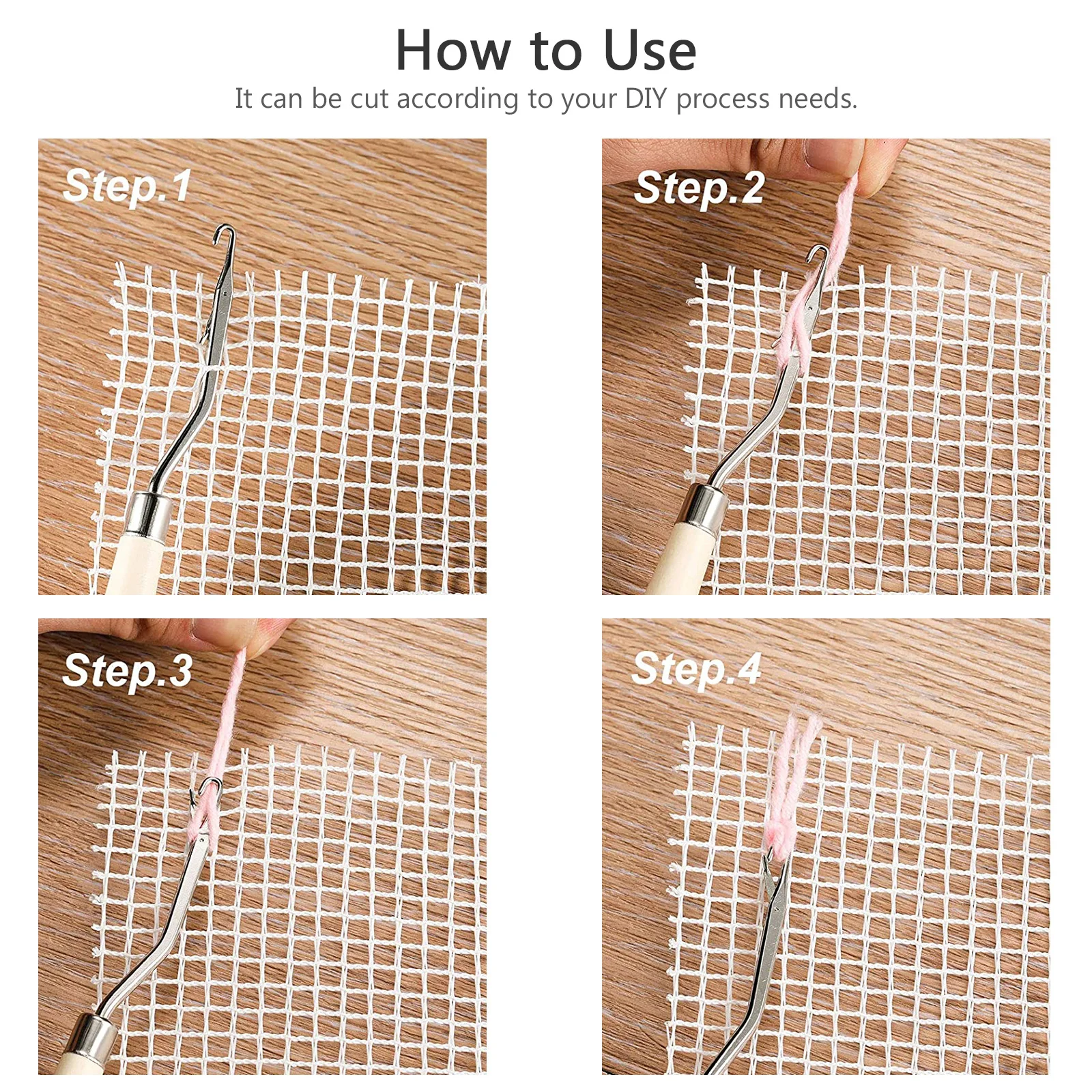 

White Latch Blank Latch Hook Canvas Canvas Mesh For Diy Rug Making Blank Backing Material Craft Supplies Tapestry Handmade Tool