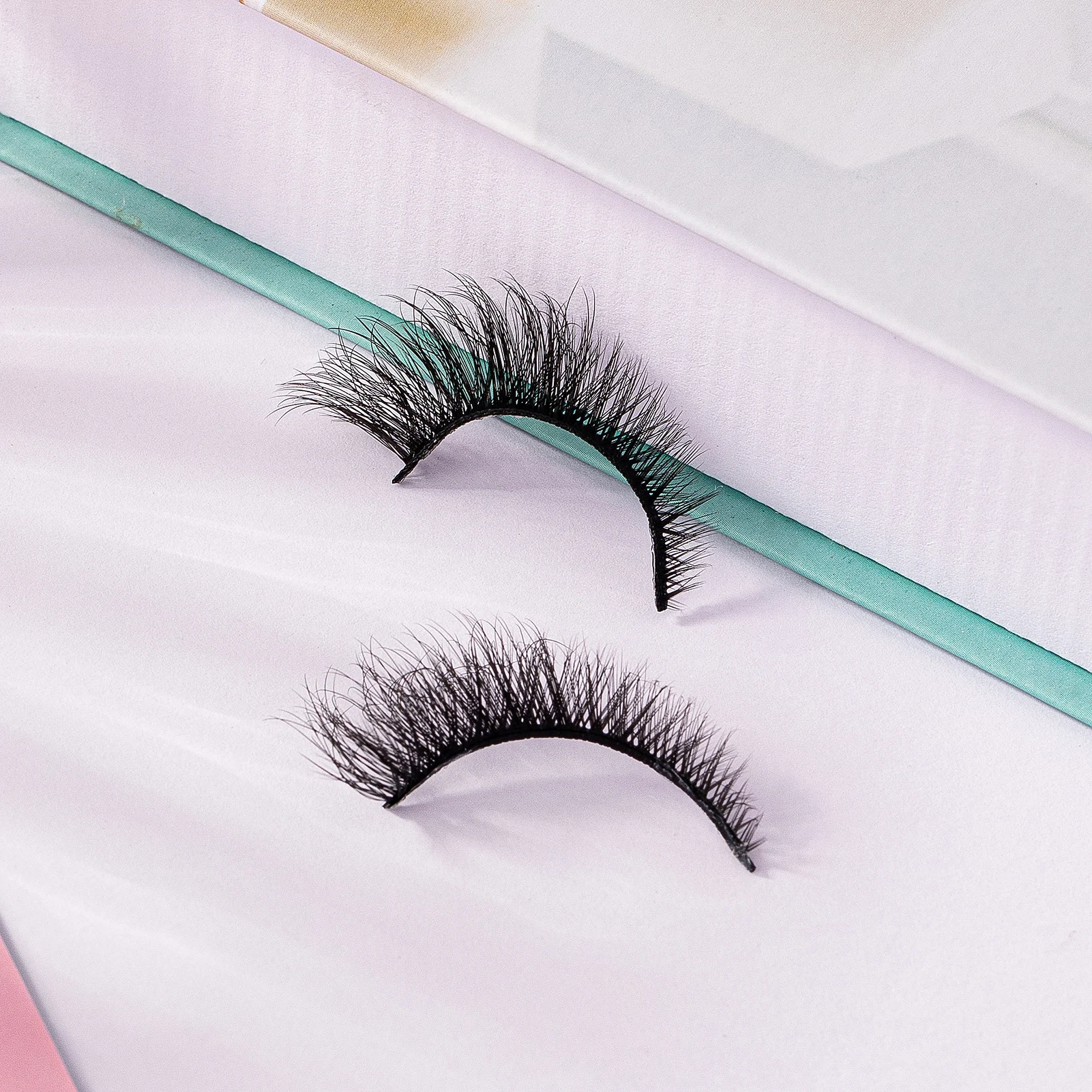 8D Self Adhesive Half Eyelashes Multilayered Bushy Curling up Lashes Cat Eyes Cosplay Makeup DIY Eyelashes PR Sale