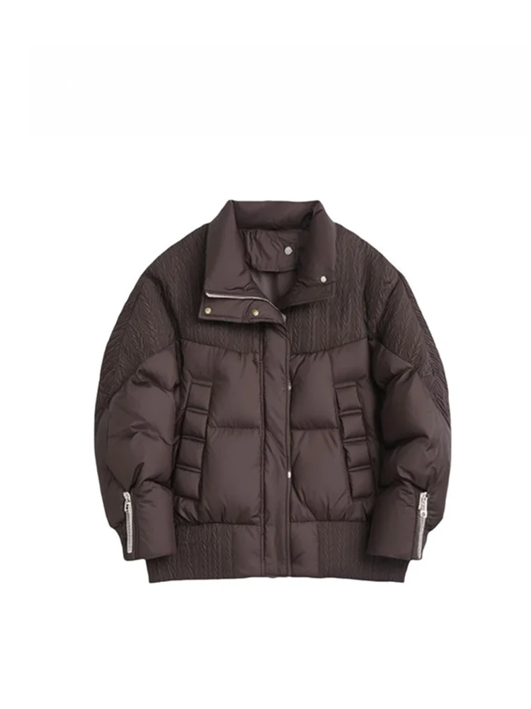 

Новая женская зимняя куртка Sli ort Thiened с воротником-стойкой, утепленная, из хлопка, корейский стиль, свободный крой, стройнящая фигуру