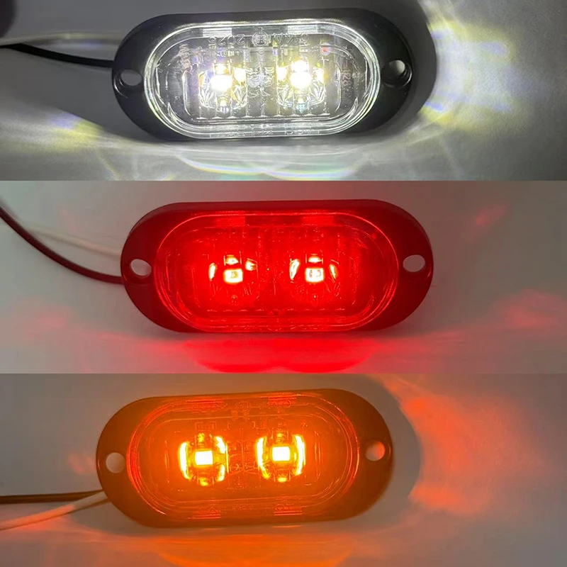2 uds 12V 24V posición de camión LiGhts lámparas de posición lateral de coche LED SiGnaL LiGht TraiLer LiGhts indicador TaiLLiGhts accesorios para automóviles