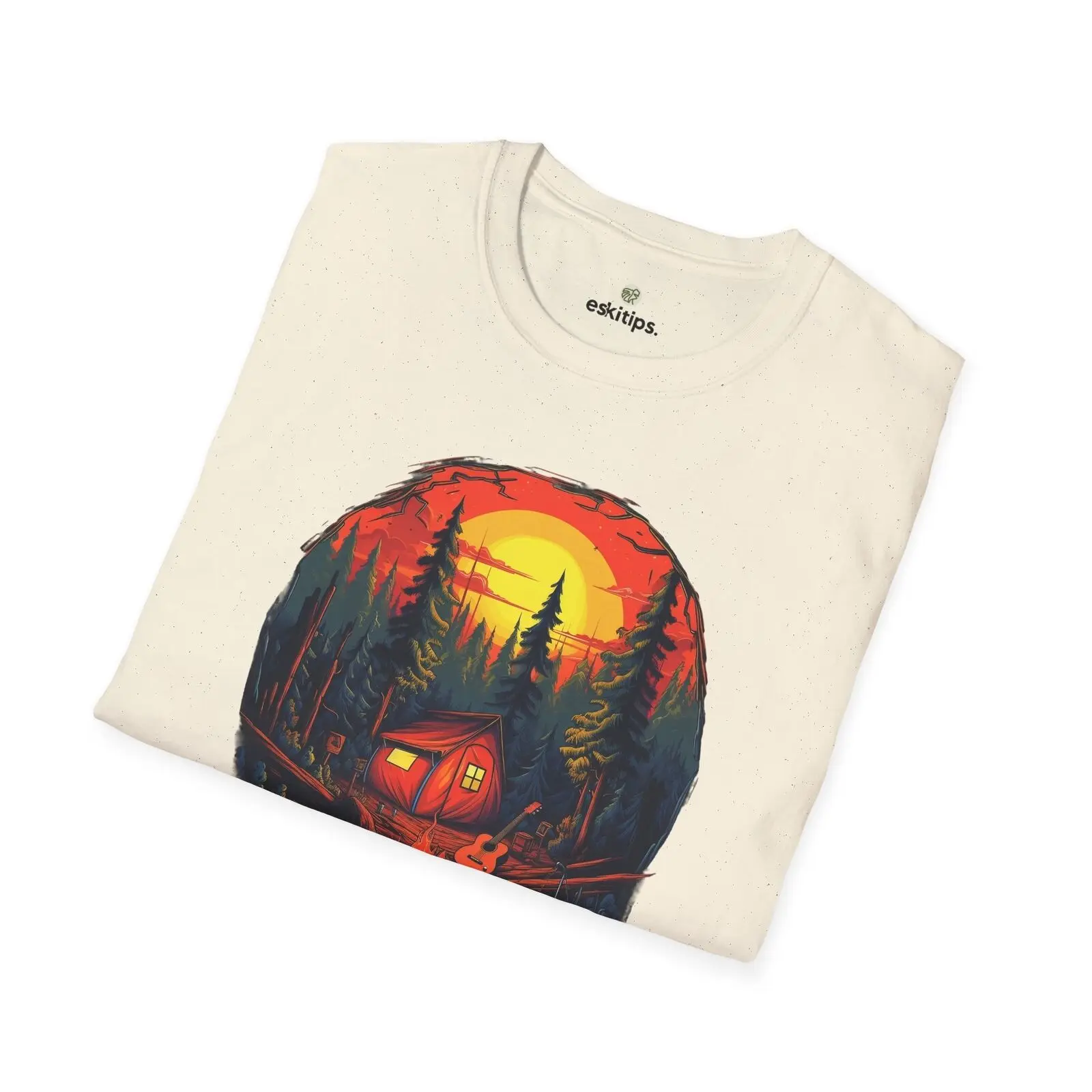

Sunset Forest Campfire Graphic T-Shirt - Perfect for Outdoor Enthusiasts
