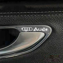 Pegatinas de dekoración Interior de coche de Metal 3D, insignias de estilo automático para Audi A3, A4, A5, A6, A7, A8, Q2, Q3, Q5, Q7, Sline Rs, accesorios