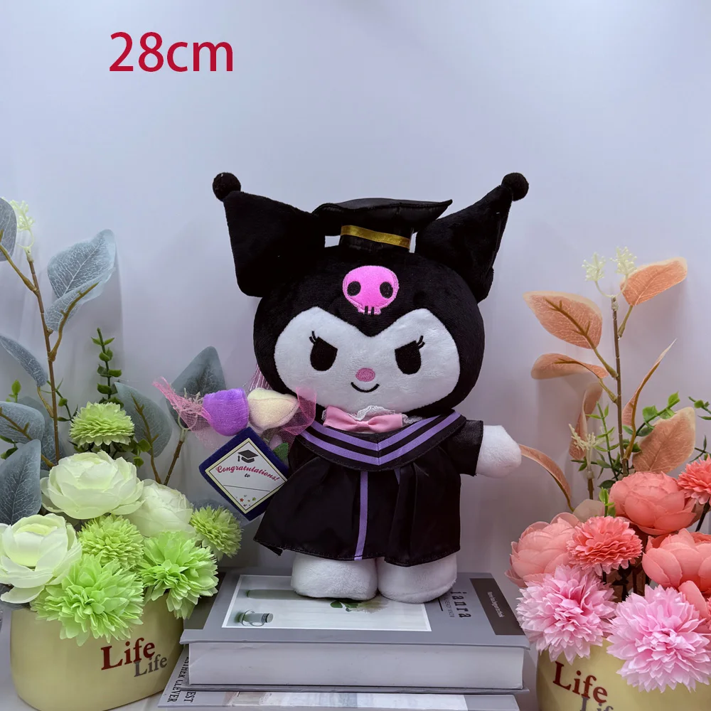 

2026 Sanrio Anime Plush Cinnamoroll My Melody Kuromi Hello Kitty Graduation Plushie Doll Kawaii Soft Stuffed Graduation Gifts..