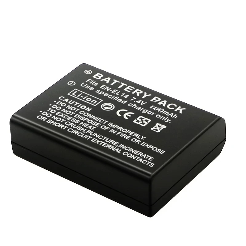 FOR Nikon D3100 D3200 D3300 D3400 D3500 D5600 D5100 D5200 P7000 P7800 ENEL14 BATTERY EN-EL14 1500MAH CAMERA BATTERY EN-EL14A