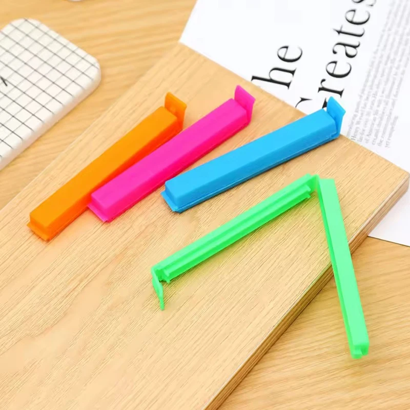 Colorful Plastic Bag Clips Sealers 10/20PCS Food Snack Storaging Clips for Kitchen Organization Reusable Fresh-Keeping Clamp ZYF