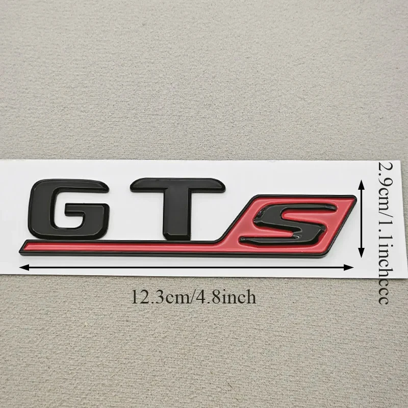 ABS Black Red Yellow Car For Mercedes Benz GT Class GTS Accessory Tail Marking Logo GTS Letters Rear Trunk Badge Emblem