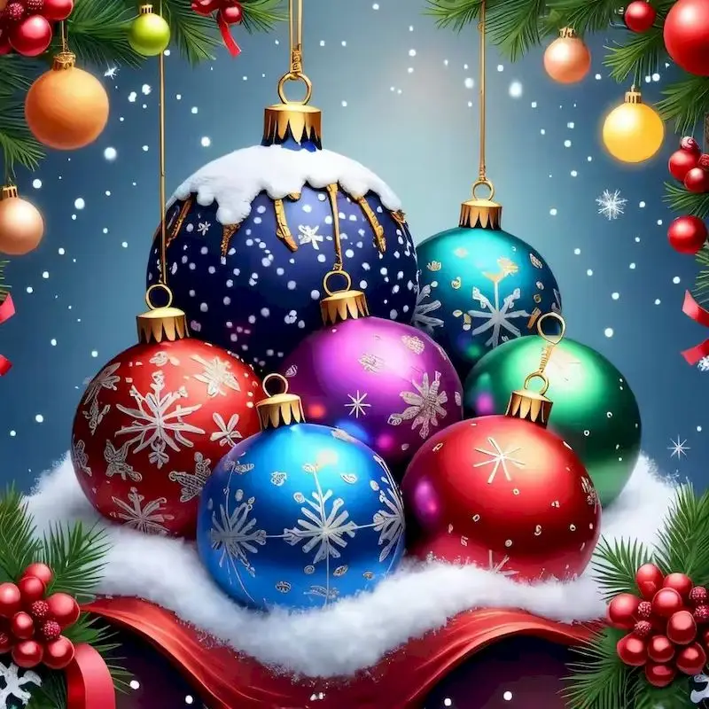 

GATYZTORY 5D DIY Diamond Painting Christmas Ball For Needlework Diamond Embroidery Cartoon Mosaic Cross Stitch Home Decor