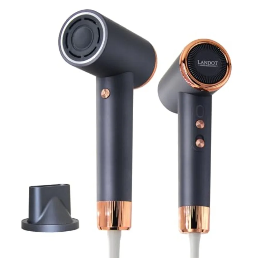 

Ionic Hair Blow Dryer for Fast Drying Low Noise with 110000 RPM High-Speed Brushless Motor and Thermo-Control - Small Size Hair