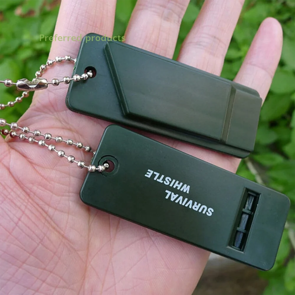 3-Frequency Whistle High Decibel Survival Whistle Keychain Rugby Referee Camping Hiking Emergency Survival Whistle Outdoor Tools