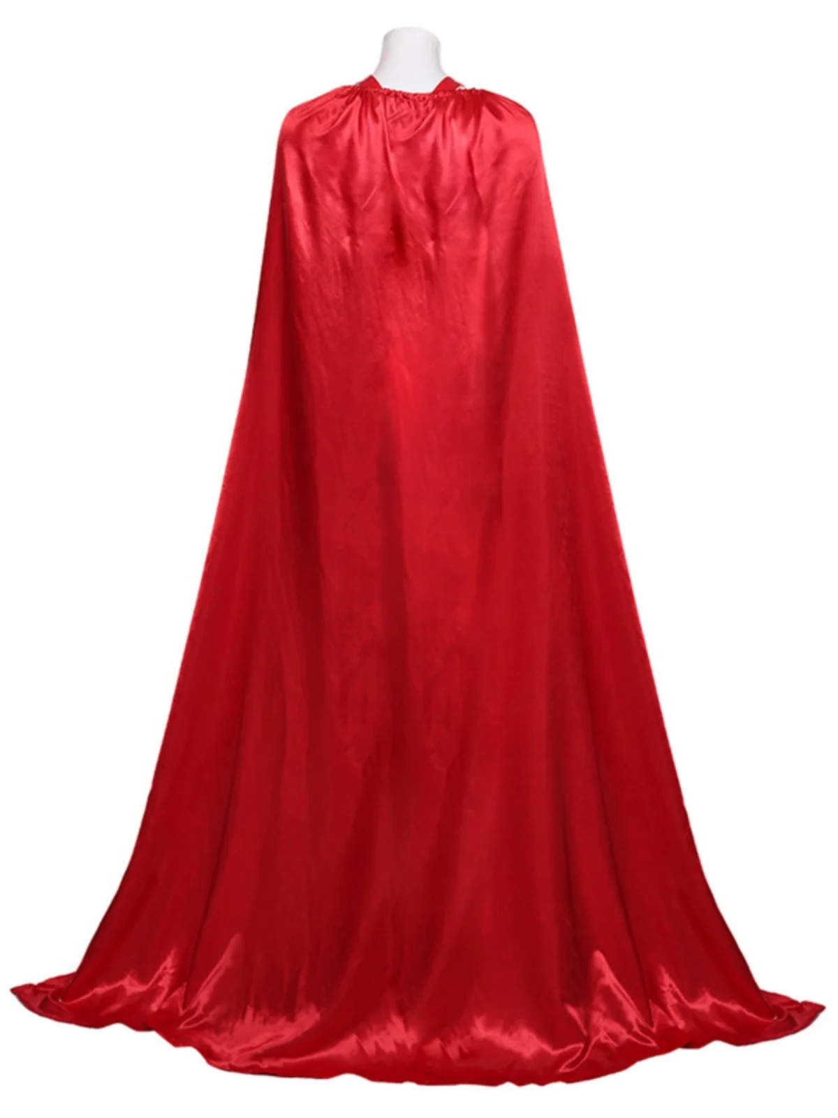 زي الساحرة الحمراء للهالوين للبالغين، عباءة بغطاء للرأس، زي للعروض المسرحية، شال لحفلات التنكر، زي تقليدي أنيق للنساء #3