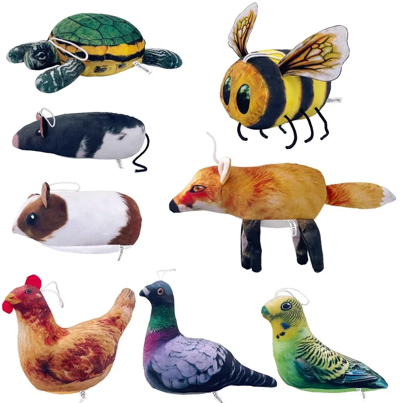 17-25cm Simulated Pigeon Chicken Bird Plush Toy Animal Hamster Turtle Soft  Cartoon Animal Toy For Kids Gift