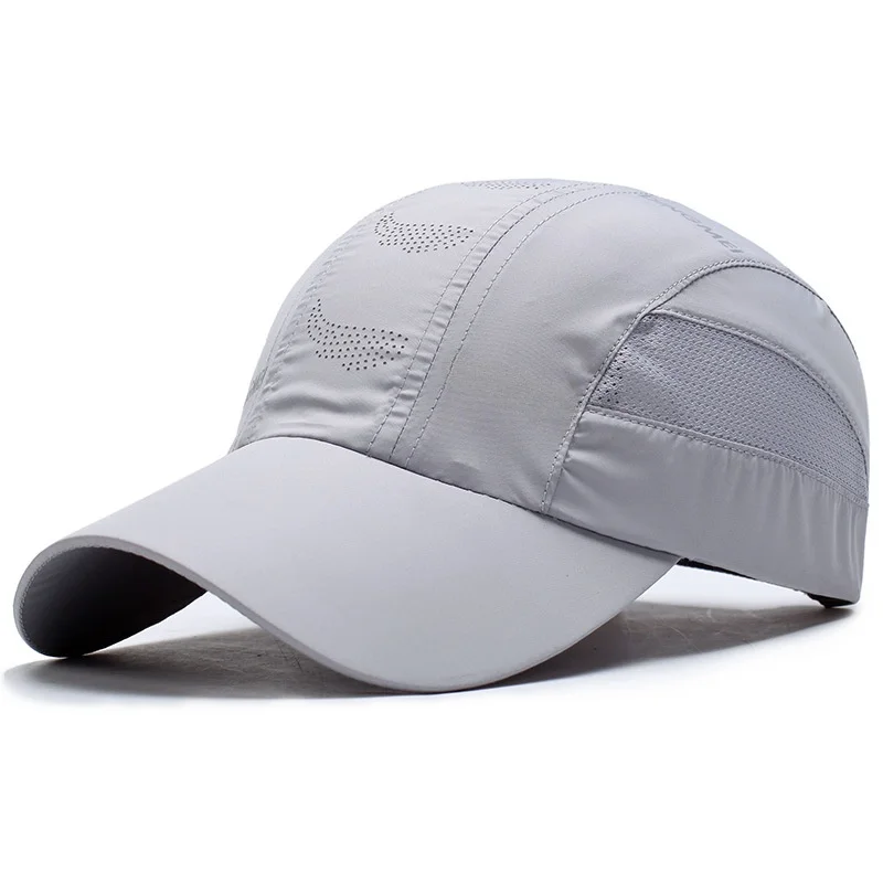 Professional Running Hat Marathon Sports Sun Protection Cap Men Summer Anti-Sweat Quick Dry Non-Heat Absorbing Light Gray Sun...