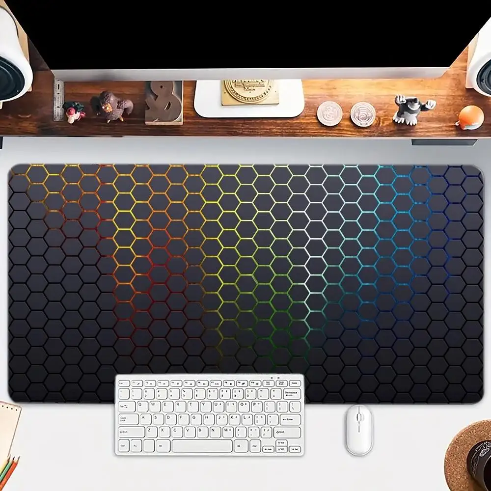 

Cool 3D grid design Mouse Pad Large mouse pad, desk pad, anti slip base, washable for office and home use