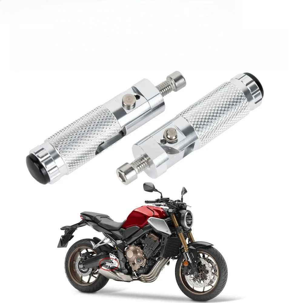 Motorcycle Accessories 2 Pcs M8 Universal Folding Footrests - CNC Aluminum Foot Pegs, Rear Pedals Set. Durable Bike Part.