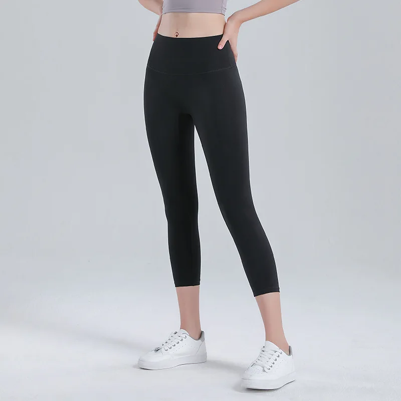

Women Sport Leggings High Waist Yoga Cropped Pant Hip-Lifting Workout Capris Running Trousers Quick Dry Gym Fitness Tights Femme