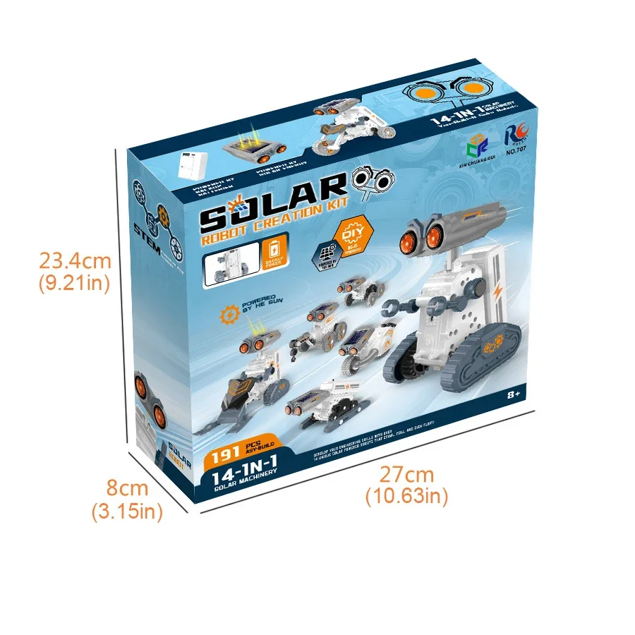 Assembled Solar Robots DIY 14-IN-1 Self Assembling Building Blocks Early Education Electric Science Toys For Boys Xmas Gifts