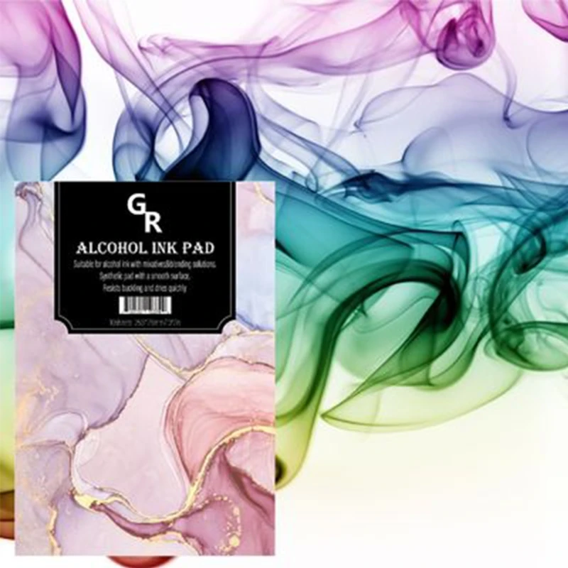 652F 10Pcs White Smooth Alcohol Ink Pad Paper Alcohol Ink Paper 10x7inch Alcohol Ink Papers Heavy Weight Ink Watercolor Paper