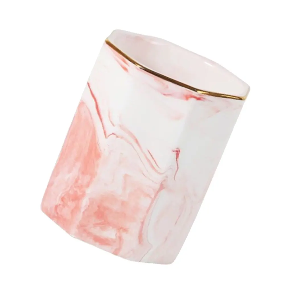 1 pcs Makeup Organizer Storage Brush Holder Travel Halloween Christmas New Year Ceramic Pen Holder Holder Marble