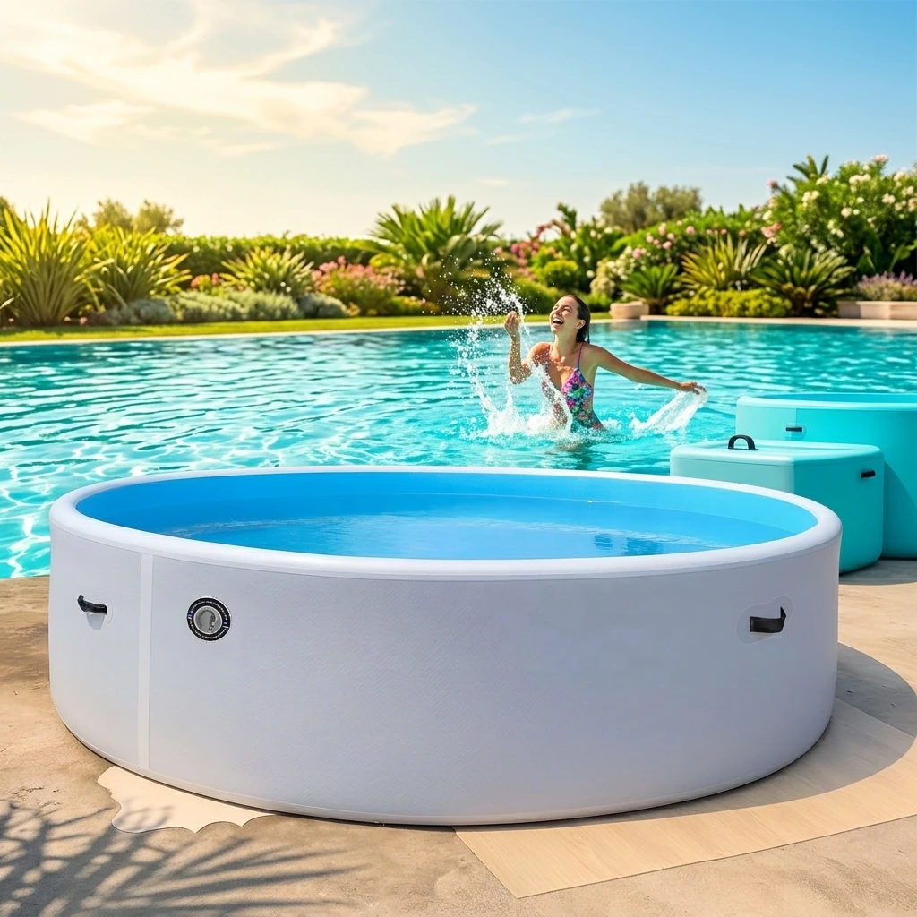 OEM/ODM Quick Set Inflatable Pool with Drop Stitch Technology, Rugged and Eco-Friendly Design for Easy Backyard Fun
