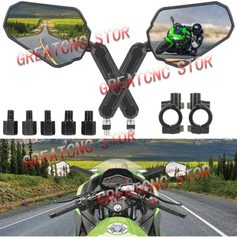

Высококачественные универсальные зеркала заднего вида для мотоциклов, складное боковое зеркало заднего вида на руле, регулируемый угол