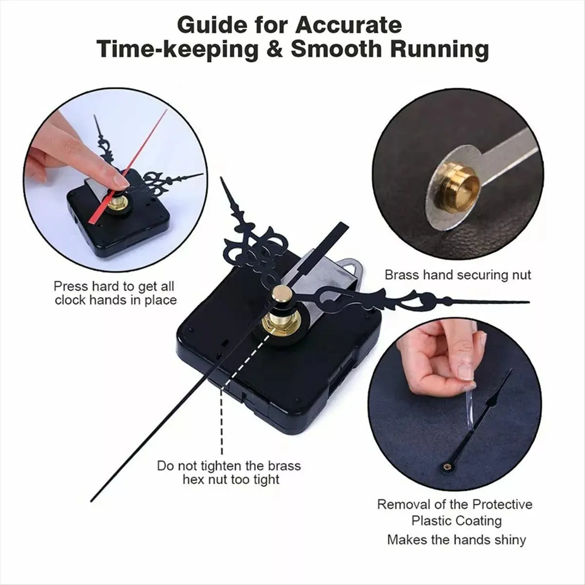 Silent DIY Clock Movement Mechanism Hands Kit Long Shaft Mechanism Y80A