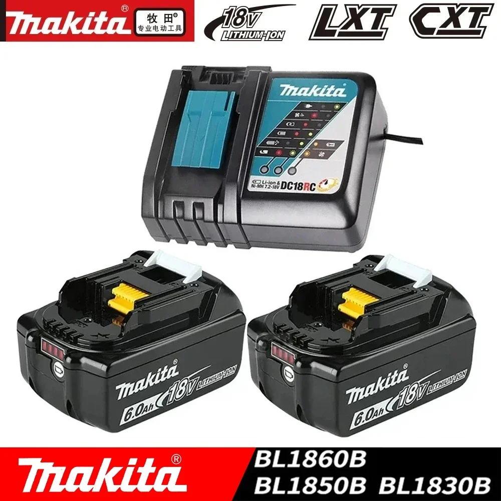 

Original 18V Makita Rechargeable Power Tool Li-ion Battery,18v 6.0Ah drill Replacement Battery BL1860 BL1830 BL1850 BL1860B