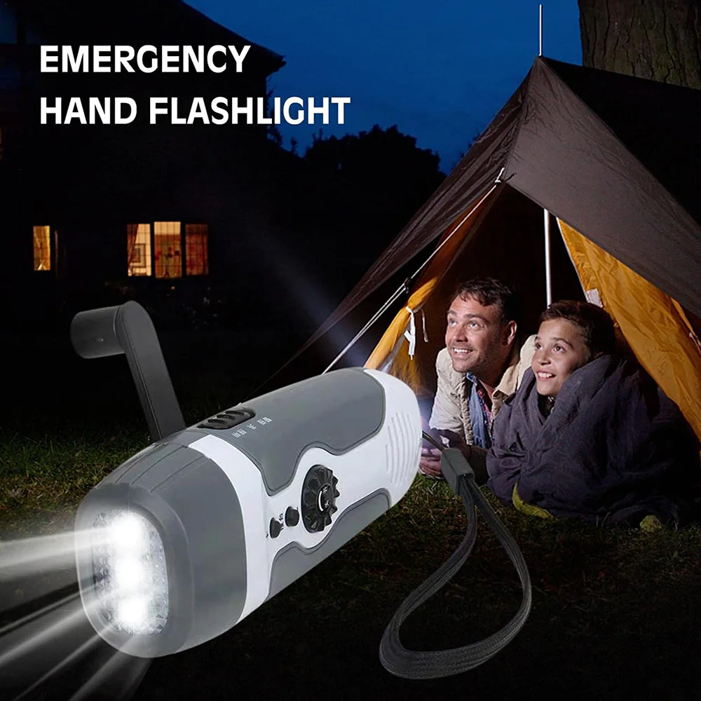 Hand radio self generating multifunctional FM radio emergency flashlight environmental protection and energy saving radio FM