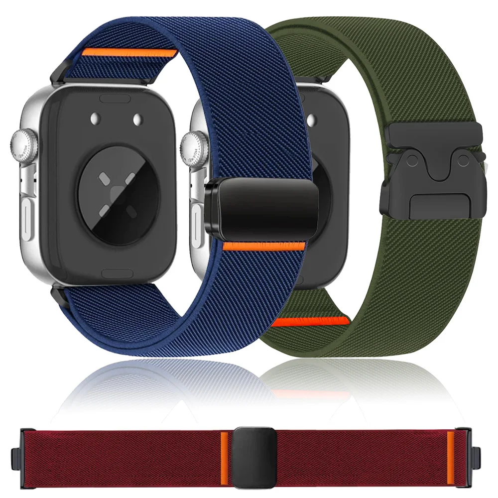 Magnetisches Nylonarmband für Huawei Watch Fit 5 5 Pro, elastisches Armband mit Fallschirmschnalle, Huawei Watch Fit 4 3 4 Pro Band Zubehör