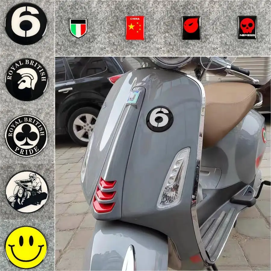 Etiqueta magnética reflexiva 3D para motocicleta, película adesiva, impermeável, PIAGGIO, VESPA, Sprint, RA, LX, LXV, GTS, GTV, 125, 150, 300